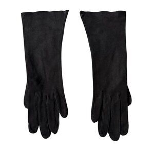 Grandoe women's black soapable leather soft thin lightweight gloves 6 1/2